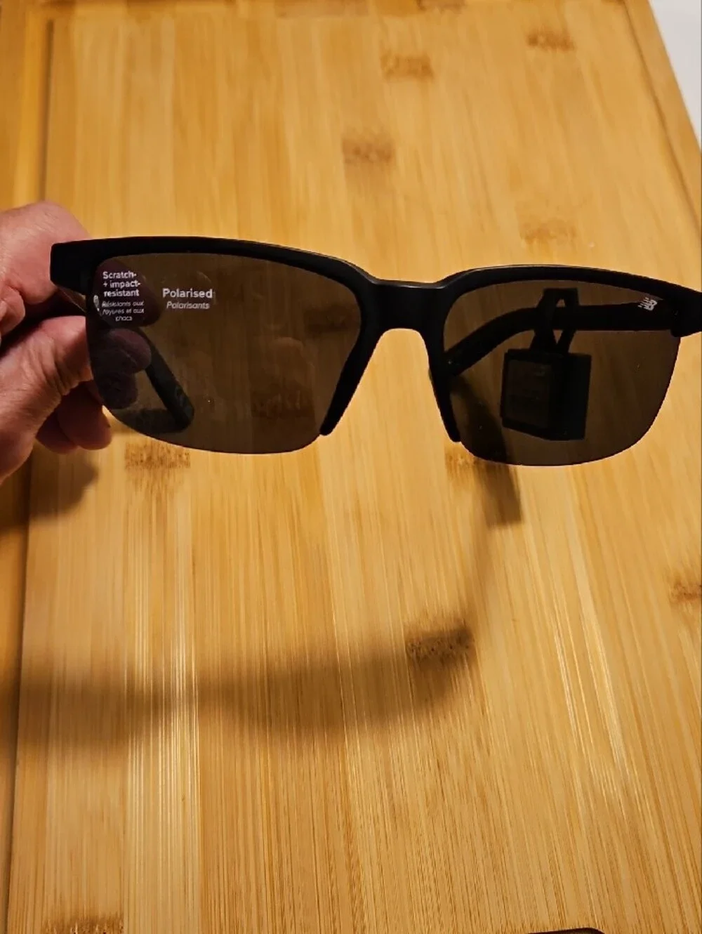 New Balance Black Men's Polarized Sunglasses NWT BLACK & GREY